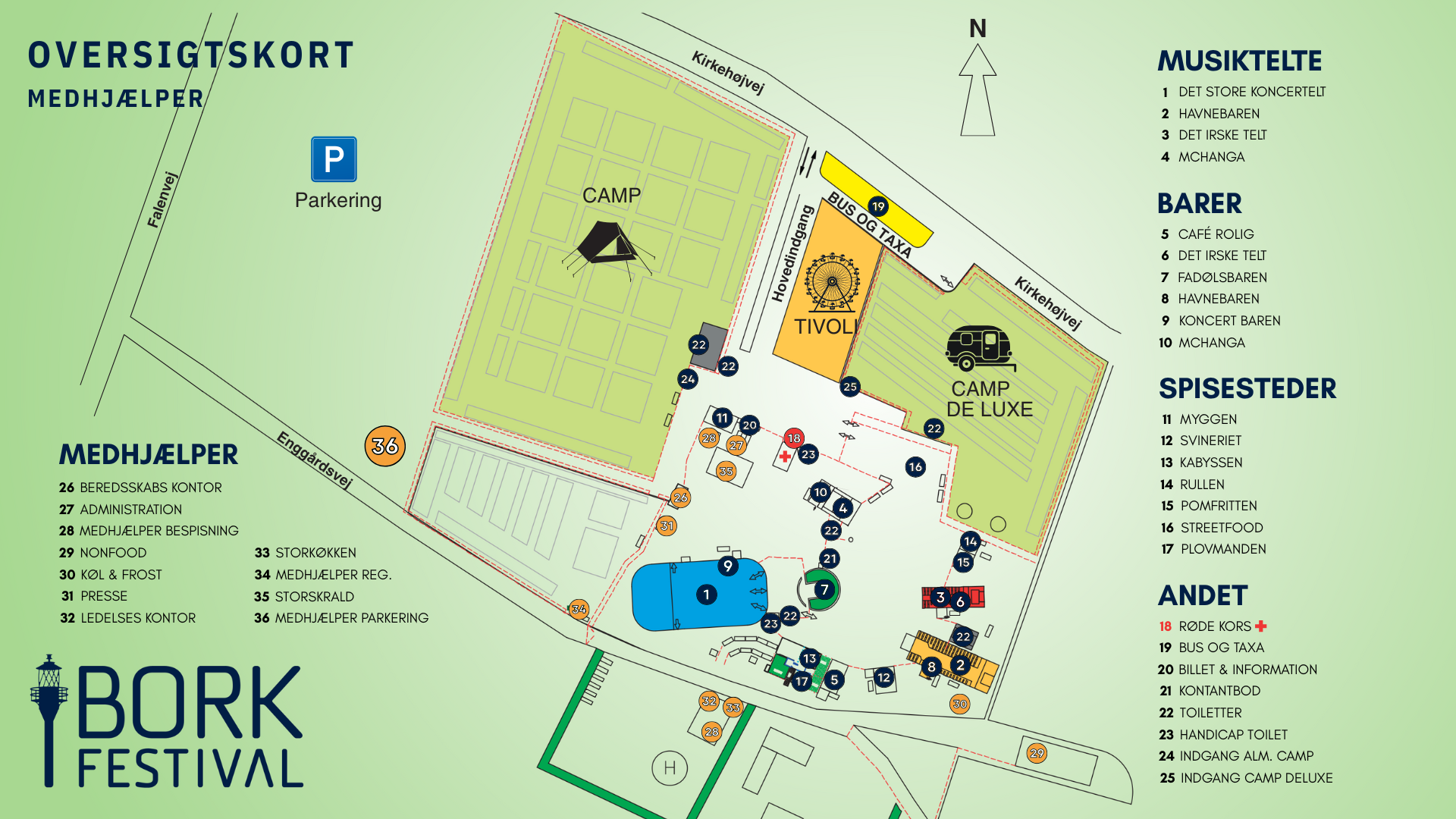 Oversigtskort til crew