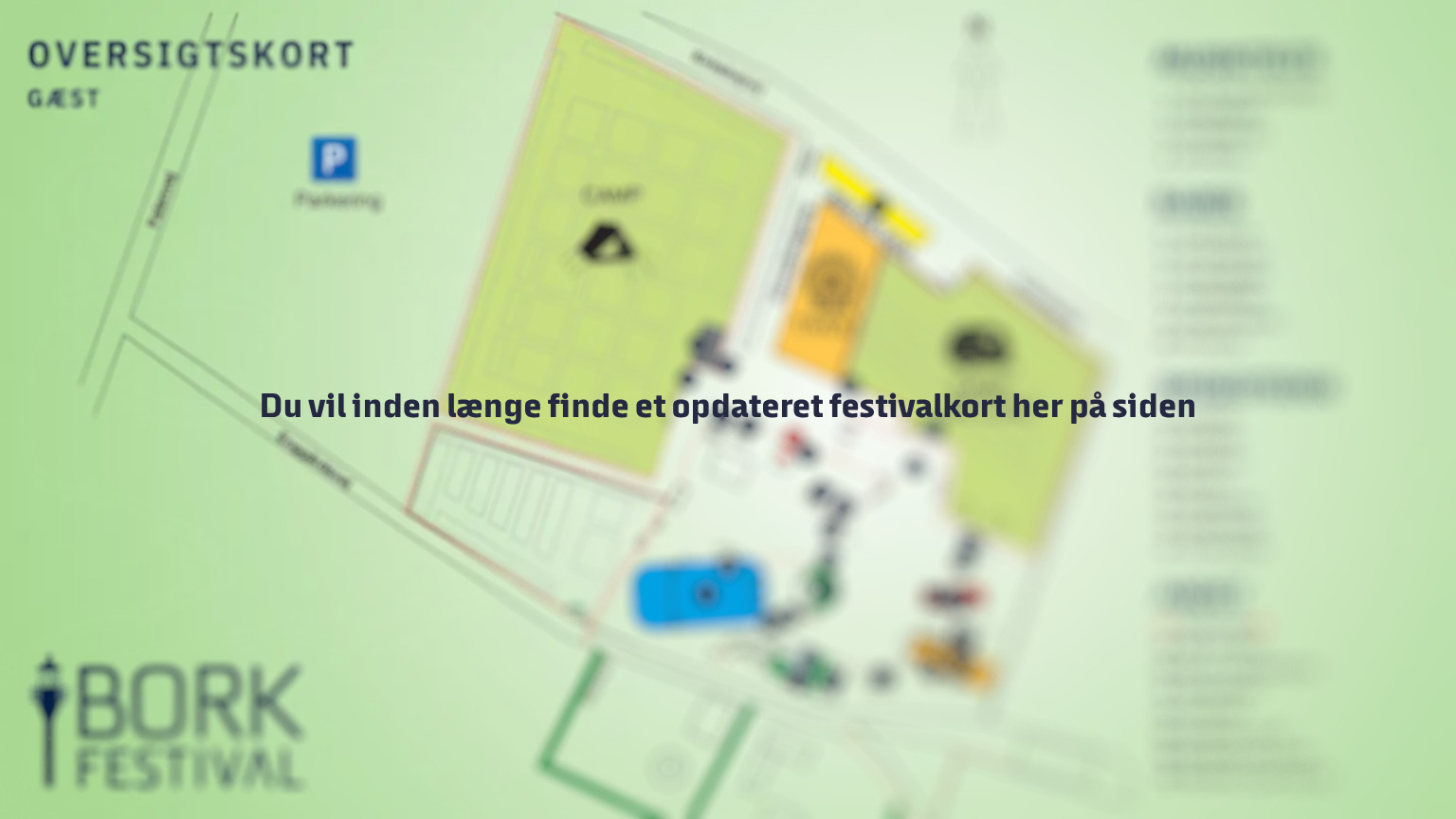 Oversigtskort over Bork Festival